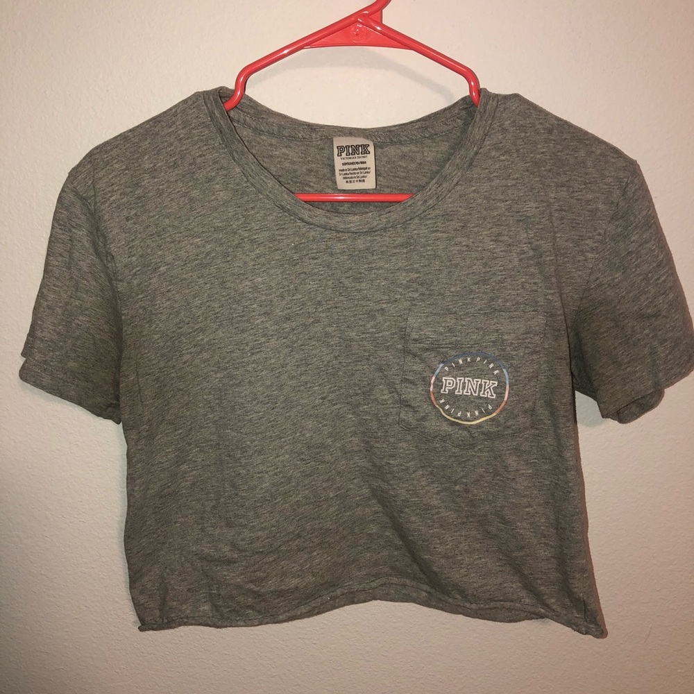 PINK cropped tee